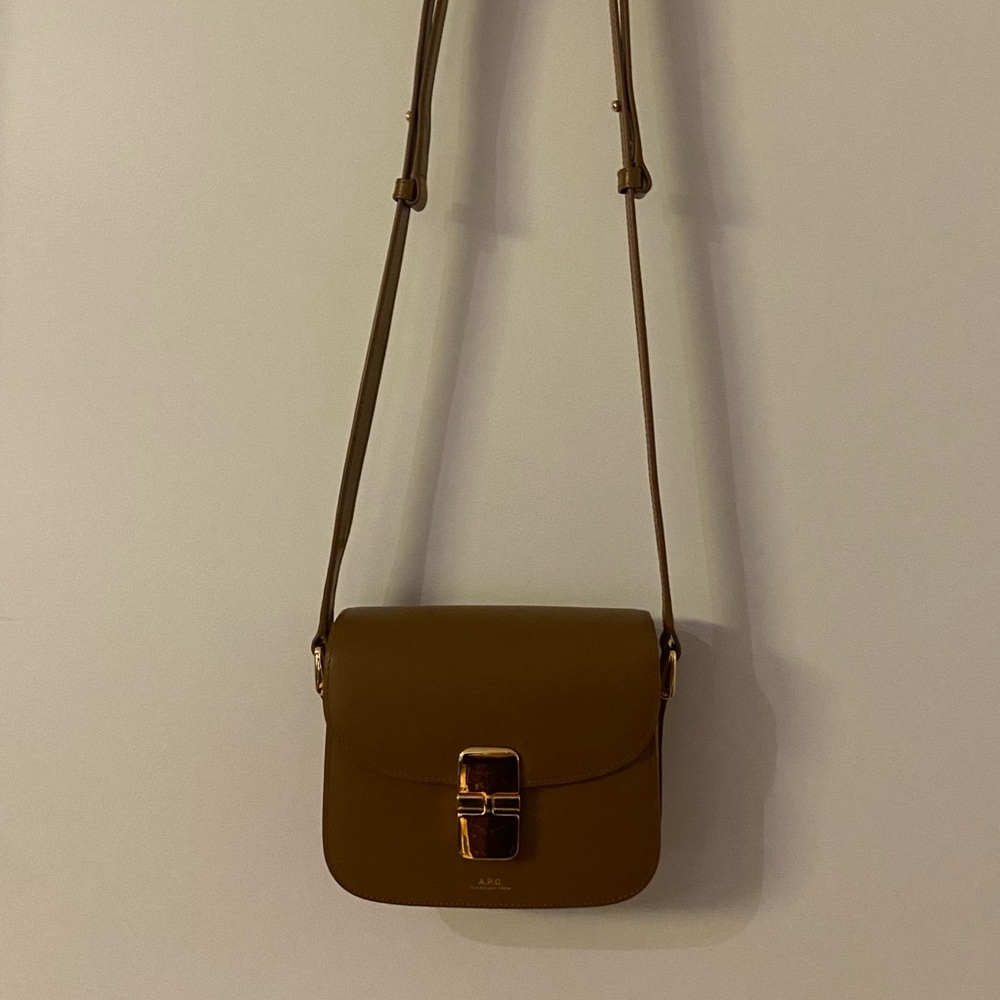 A.P.C. Brown Grace Mini Crossbody Bag